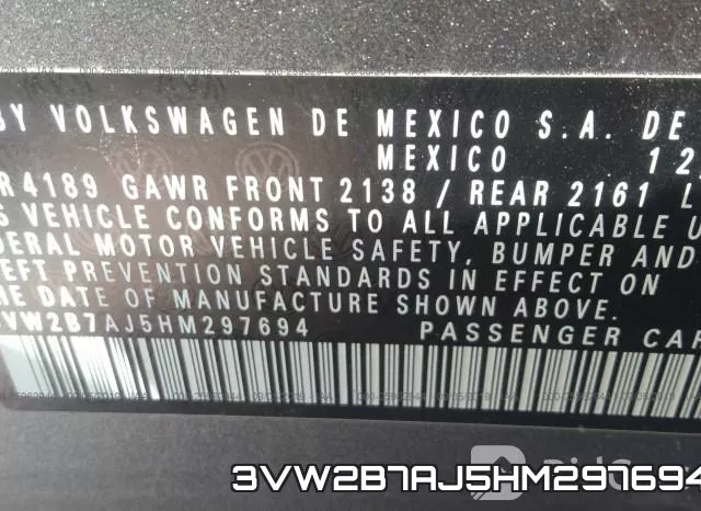 3VW2B7AJ5HM297694 фото 10