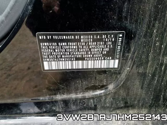 3VW2B7AJ7HM252143 фото 2