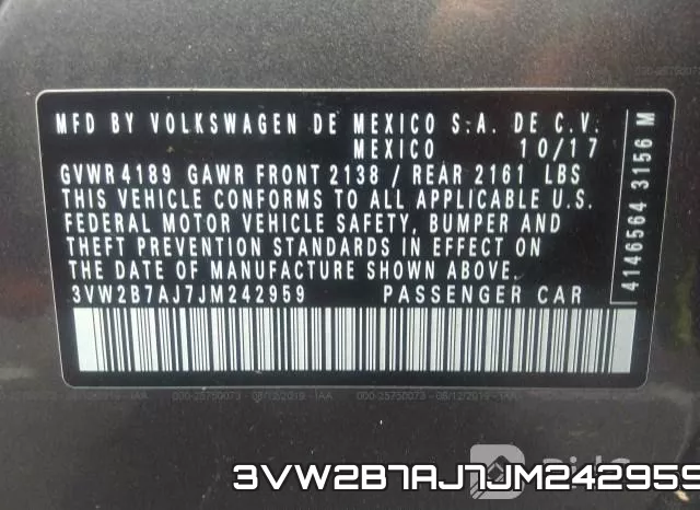 3VW2B7AJ7JM242959 фото 10
