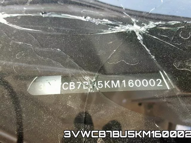 3VWCB7BU5KM160002 фото 2