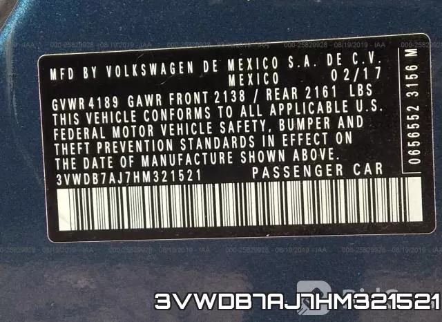 3VWDB7AJ7HM321521 фото 10