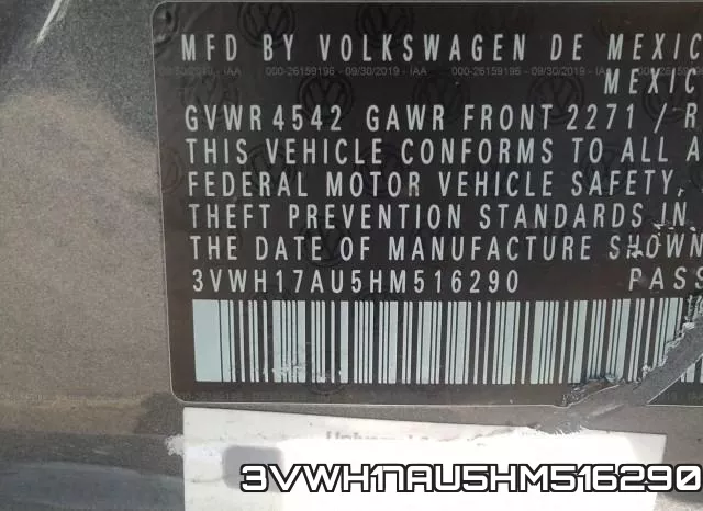 3VWH17AU5HM516290 фото 10