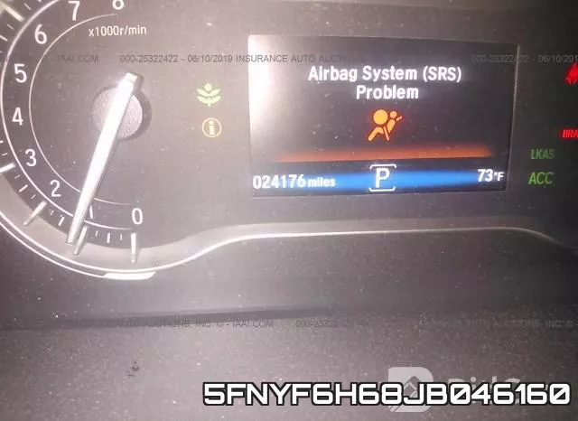 5FNYF6H68JB046160 фото 8