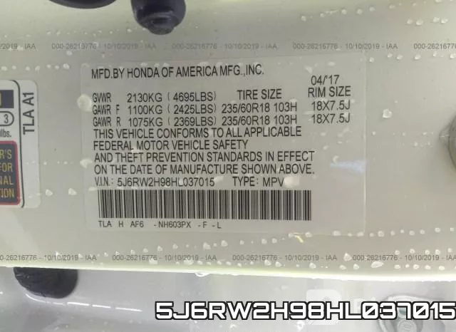 5J6RW2H98HL037015 фото 10