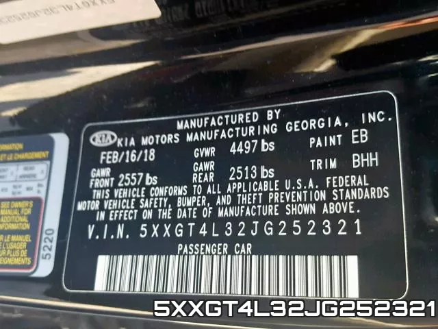 5XXGT4L32JG252321 фото 2