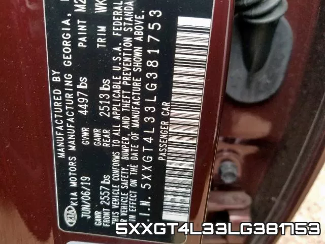 5XXGT4L33LG381753 фото 2