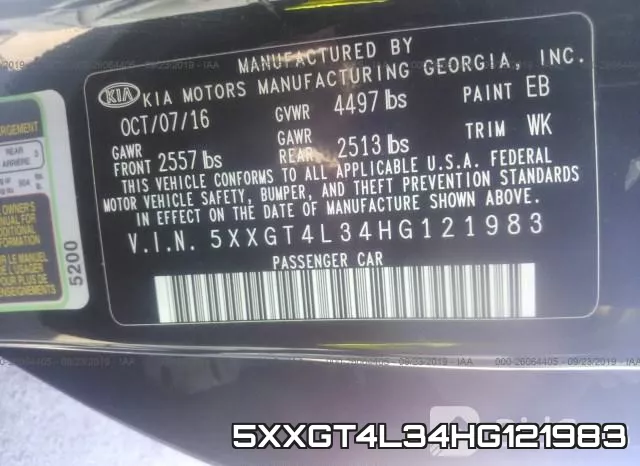 5XXGT4L34HG121983 фото 10