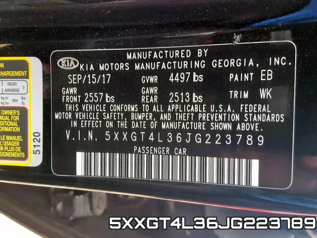 5XXGT4L36JG223789 фото 2