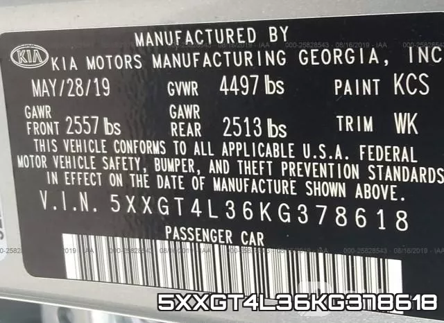 5XXGT4L36KG378618 фото 10