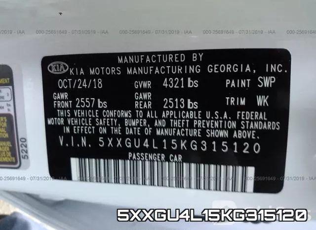 5XXGU4L15KG315120 фото 10