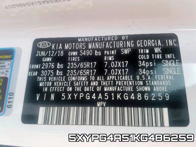 5XYPG4A51KG486259 фото 2