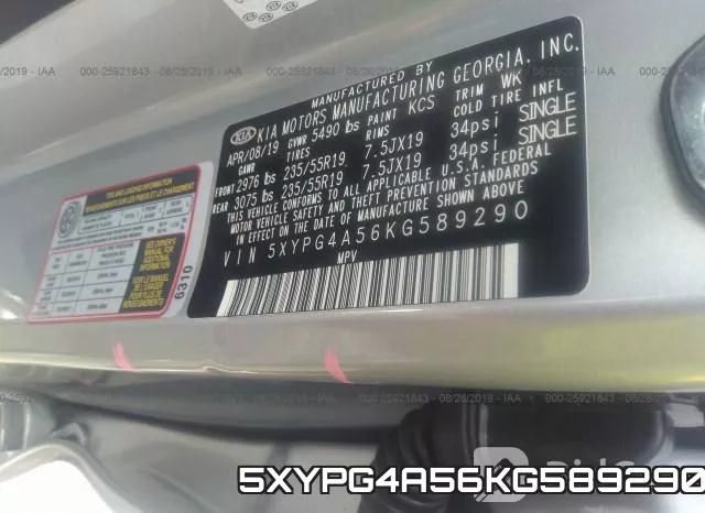 5XYPG4A56KG589290 фото 10