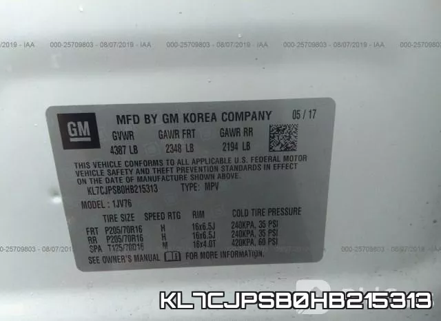 KL7CJPSB0HB215313 фото 10