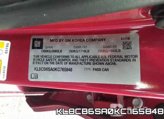 KL8CB6SA0KC765848 фото 10