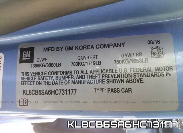 KL8CB6SA6HC731177 фото 10