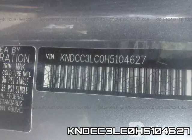 KNDCC3LC0H5104627 фото 10