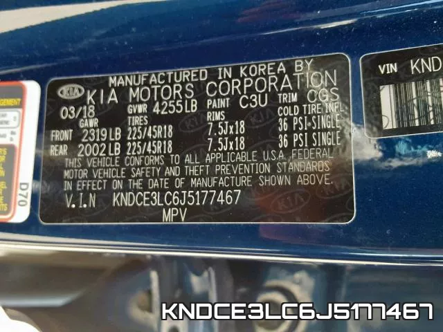 KNDCE3LC6J5177467 фото 2