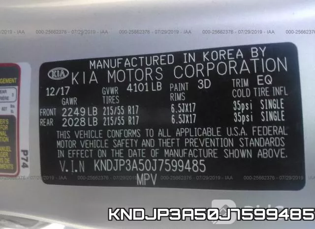 KNDJP3A50J7599485 фото 10