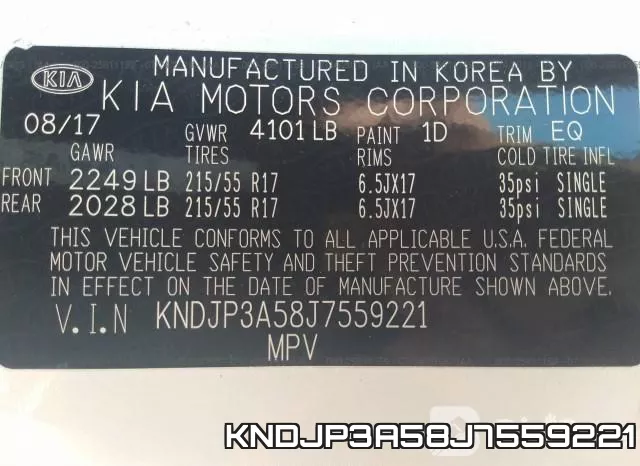 KNDJP3A58J7559221 фото 10