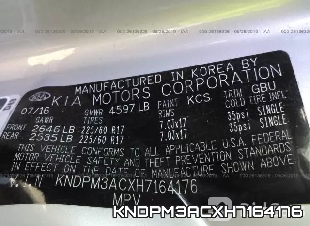 KNDPM3ACXH7164176 фото 10