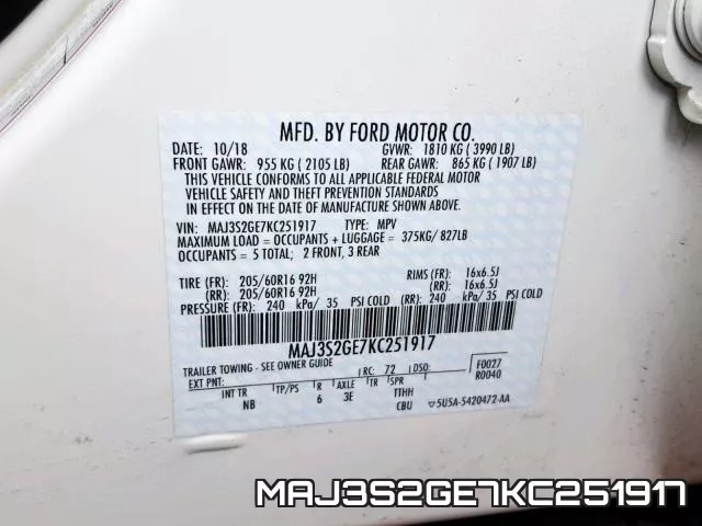 MAJ3S2GE7KC251917 фото 2