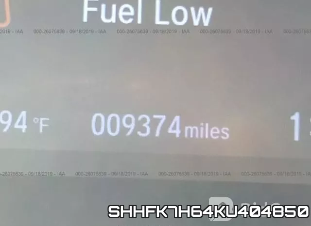 SHHFK7H64KU404850 фото 8