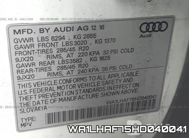 WA1LHAF75HD040041 фото 10