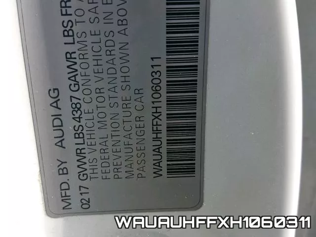 WAUAUHFFXH1060311 фото 2