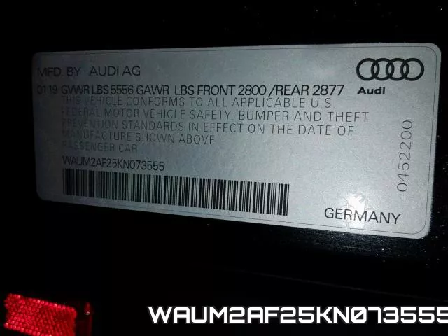 WAUM2AF25KN073555 фото 2