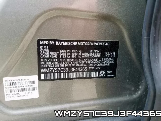 WMZYS7C39J3F44365 фото 2