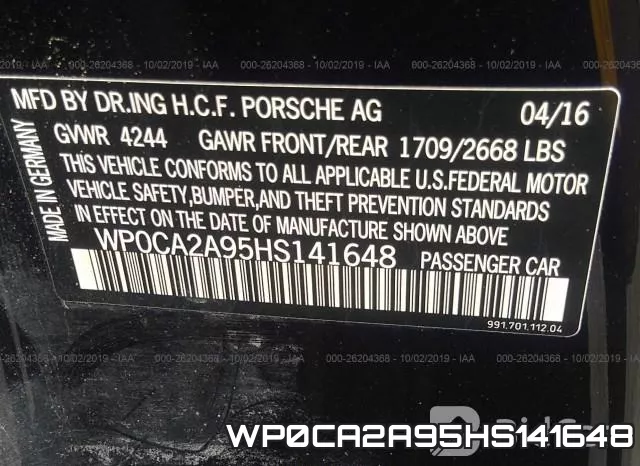 WP0CA2A95HS141648 фото 10