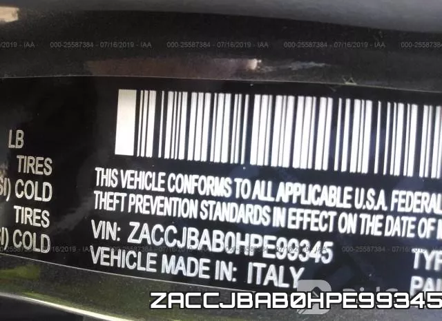 ZACCJBAB0HPE99345 фото 10