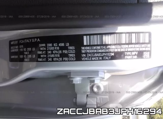 ZACCJBAB3JPH16294 фото 10