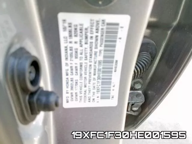 19XFC1F30HE001595 фото 2