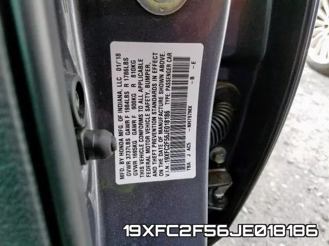 19XFC2F56JE018186 фото 2