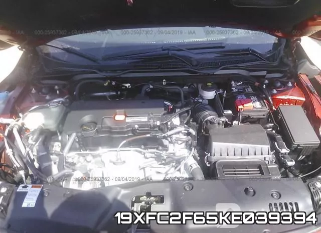19XFC2F65KE039394 фото 2