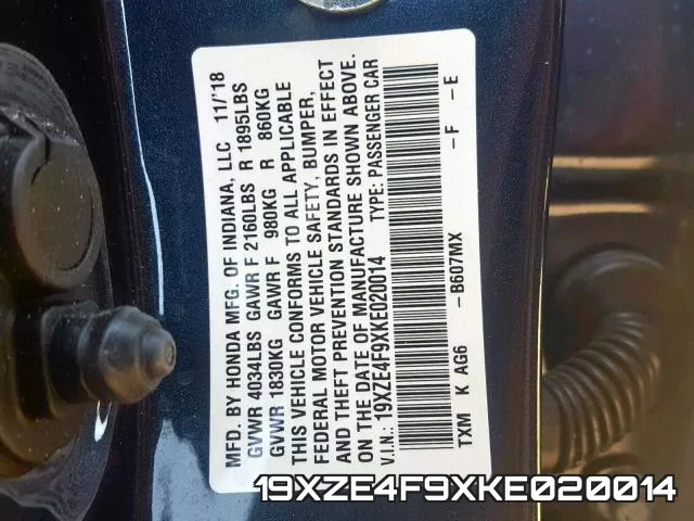 19XZE4F9XKE020014 фото 2
