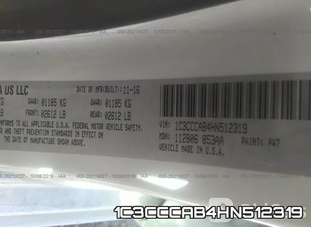 1C3CCCAB4HN512319 фото 10