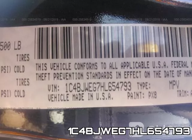 1C4BJWEG7HL654793 фото 10