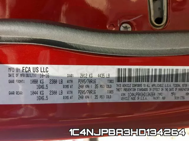 1C4NJPBA3HD134264 фото 2