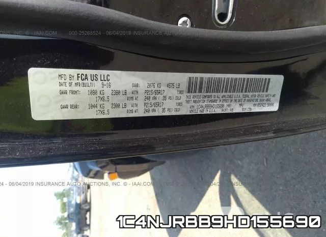 1C4NJRBB9HD155690 фото 10