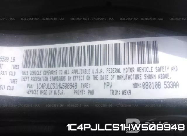 1C4PJLCS1HW508948 фото 10