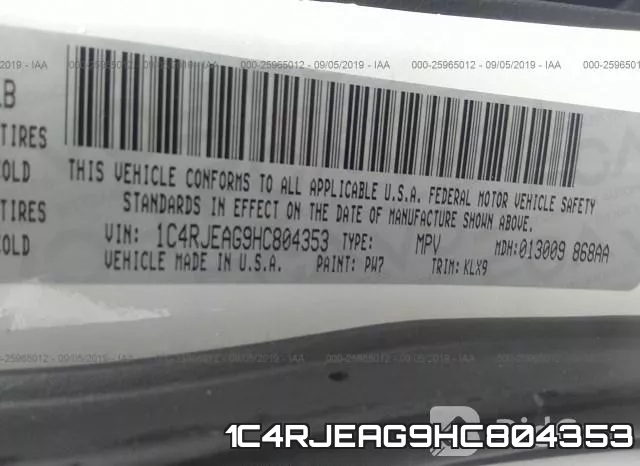 1C4RJEAG9HC804353 фото 10