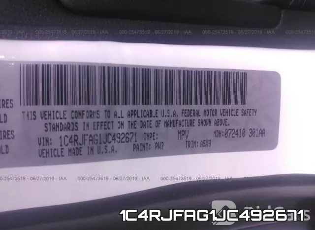 1C4RJFAG1JC492671 фото 10