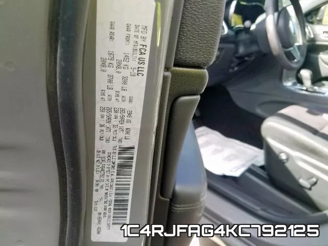 1C4RJFAG4KC792125 фото 2