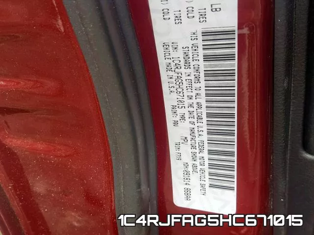 1C4RJFAG5HC671015 фото 2