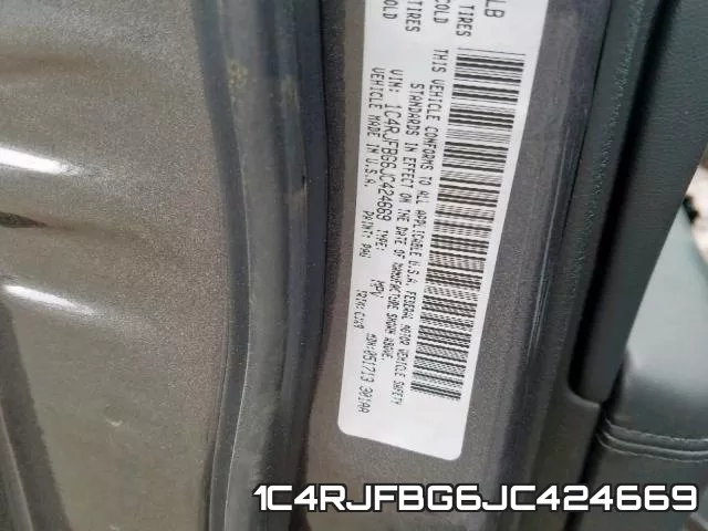 1C4RJFBG6JC424669 фото 2