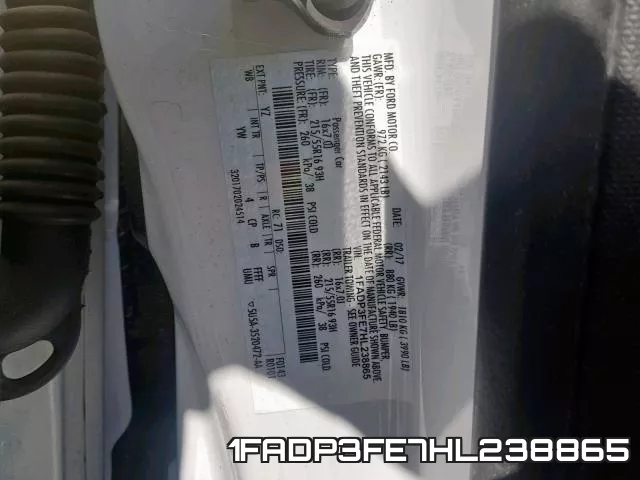 1FADP3FE7HL238865 фото 2