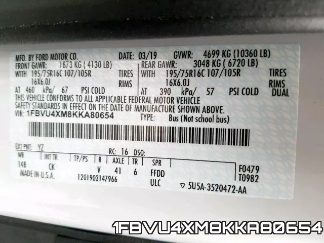 1FBVU4XM8KKA80654 фото 2