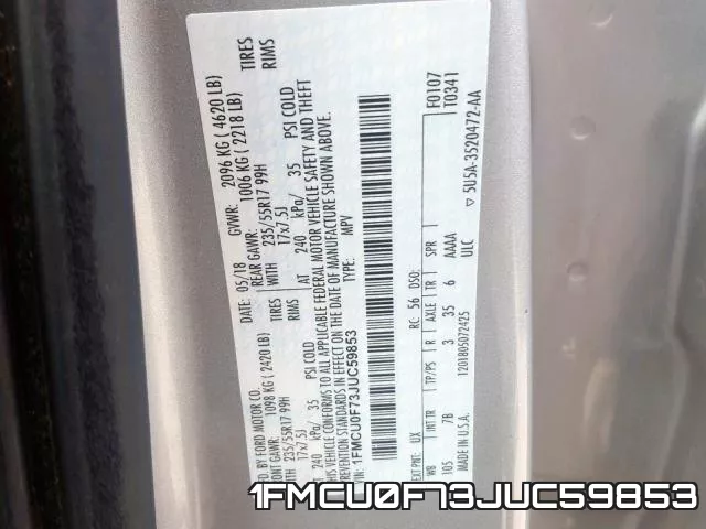 1FMCU0F73JUC59853 фото 2